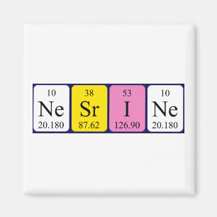 Nesrine periodieke table name magnet