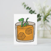 Ness Monster vergrendelen in Scotch Whiskey Glass Briefkaart (Staand voorkant)