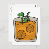 Ness Monster vergrendelen in Scotch Whiskey Glass Briefkaart (Voorkant / Achterkant)