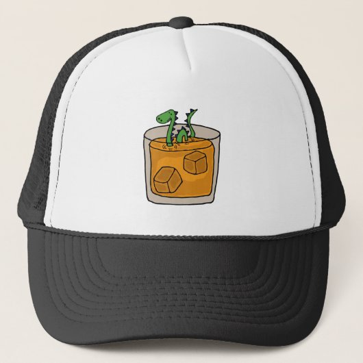 Ness Monster vergrendelen in Scotch Whiskey Glass Trucker Pet (Voorkant)