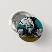 Ness Rockabilly Zombie Ronde Button 3,2 Cm (Voorkant /achterkant)