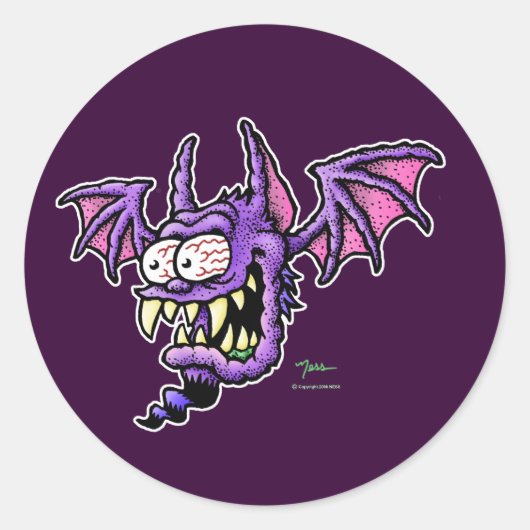 NESSBAT RONDE STICKER (Voorkant)