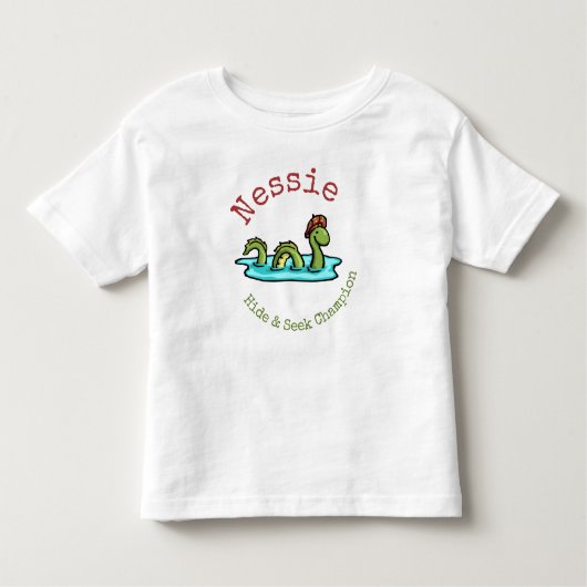 Nessie, de Loch Ness Monster, Huid & Seek Champ Kinder Shirts (Voorkant)