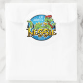 Nessie: Een klein monster Ronde Sticker (Tas)