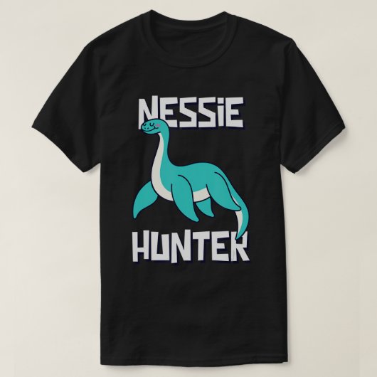 Nessie Hunter Funny Loch Ness Monster Scottish Zee T-shirt (Design voorkant)
