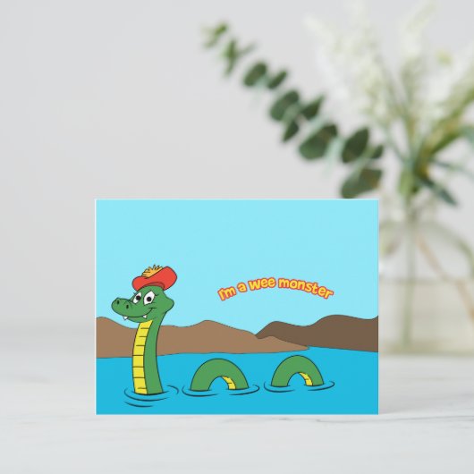 Nessie (Loch het Monster van Ness) Briefkaart (Staand voorkant)
