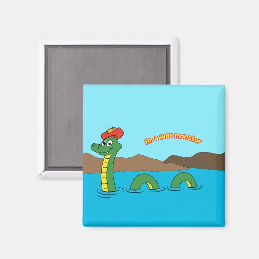 Nessie (Loch Ness Monster) Magneet (Voorkant / Achterkant)