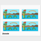 Nessie (Loch Ness Monster) Rechthoekige Sticker (Vel)