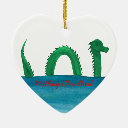 Nessie Ornament door Lynn Mclean, Nollaig Chridhei (Voorkant)