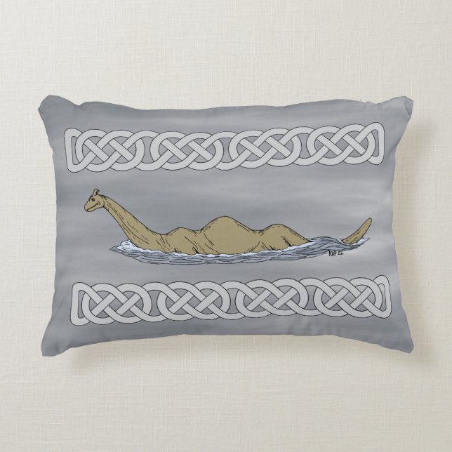 Nessie the Loch Ness Monster Accent Kussen (Voorkant)