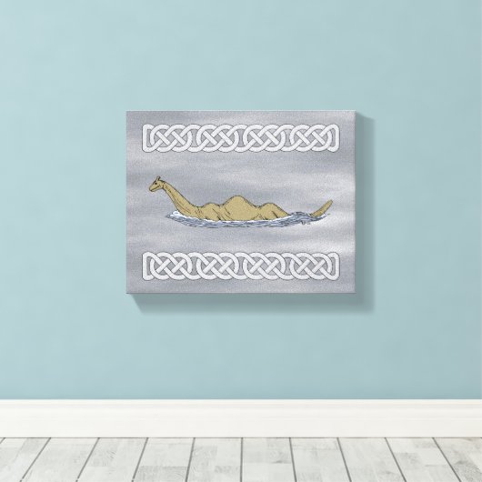 Nessie the Loch Ness Monster Canvas Afdruk (Insitu (Houten vloer))