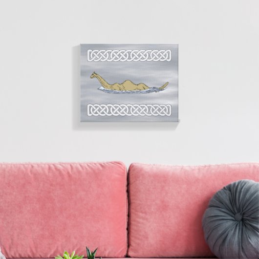 Nessie the Loch Ness Monster Canvas Afdruk (Insitu (Woonkamer))