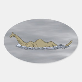 Nessie the Loch Ness Monster Ovale Sticker