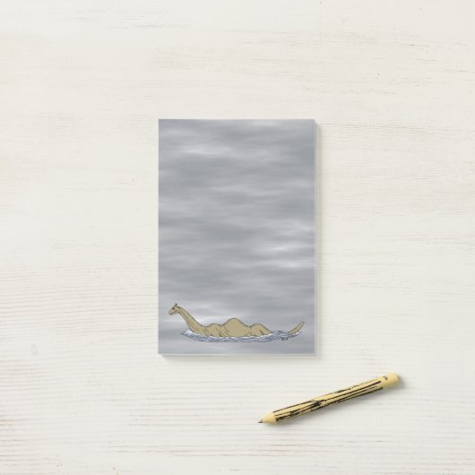 Nessie the Loch Ness Monster Post-it® Notes (Op bureau)