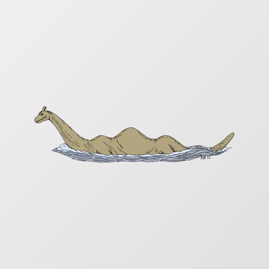 Nessie the Loch Ness Monster Raamsticker (Vel)