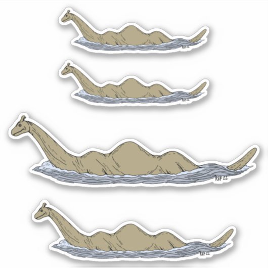 Nessie the Loch Ness Monster Sticker (Voorkant)