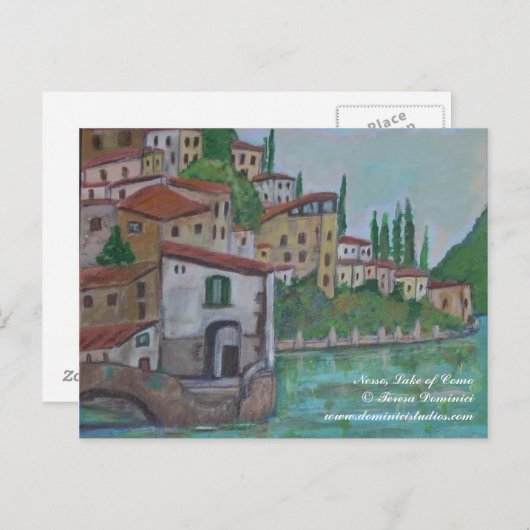 Nesso, Comomeer in Italië Briefkaart (Voorkant / Achterkant)