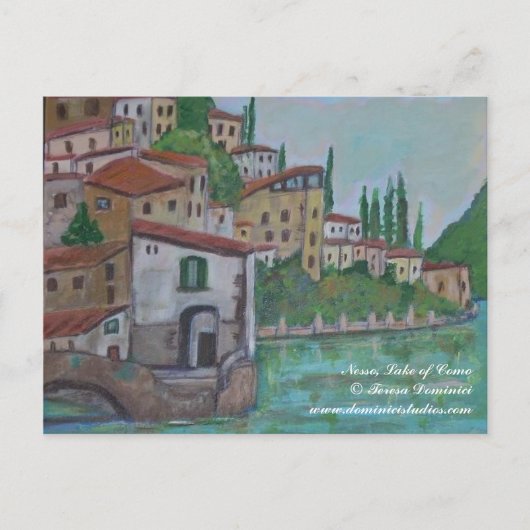 Nesso, Comomeer in Italië Briefkaart (Voorkant)
