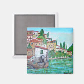 Nesso, Meer van Como Magnet (Voorkant / Achterkant)