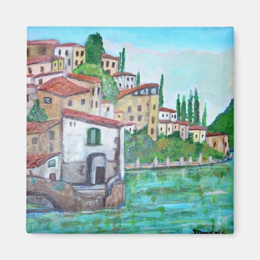 Nesso, Meer van Como Magnet (Voorkant)