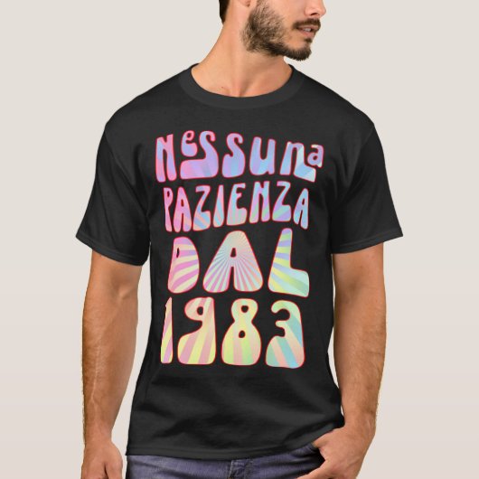 Nessuna Pazienza Dal 1983 Ani 40 Compleanno Retrò  T-shirt (Voorkant)