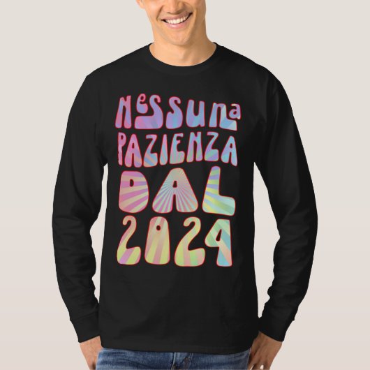 Nessuna Pazienza Dal 2024 Ani Compleanno Retrò Div T-shirt (Voorkant)