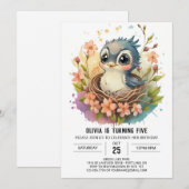 Nest Colibri Vogel Verjaardag Kaart (Voorkant / Achterkant)