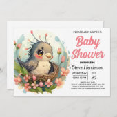 Nest Elegant Boho Bird Baby shower Kaart (Voorkant / Achterkant)