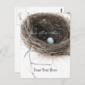 Nest en eieren briefkaart (Voorkant / Achterkant)