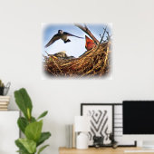 Nest Feeding Time of Tree Swallow Poster (Thuiskantoor)