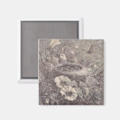 Nest, Flowers en Butterfly Magneet (Voorkant / Achterkant)