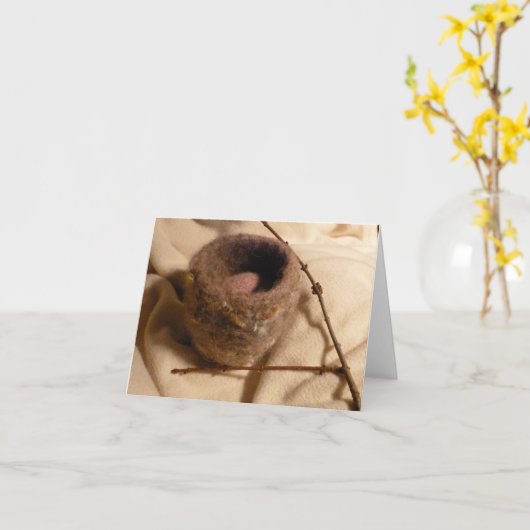 Nest II van Felted Kaart (Gele Bloem)