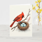 Nest Illustratie Moederdag kaart (Gele Bloem)
