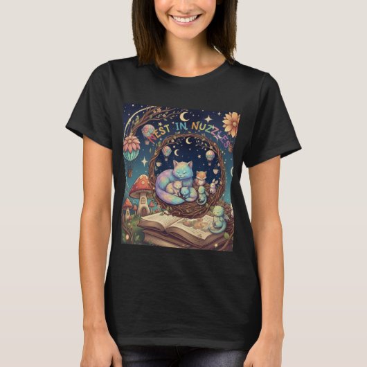 Nest in Nuzzles – Cozy Cuddles T-shirt 🐦💛 (Voorkant)
