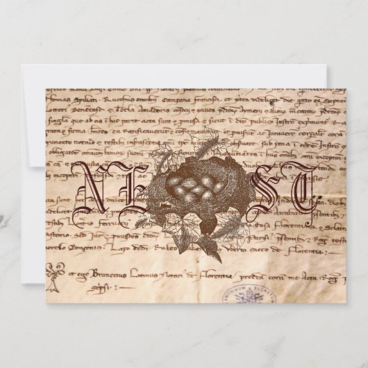  Nest Italiaans Uitnodigings- of Verplaatsingskaar Kaart (Voorkant)