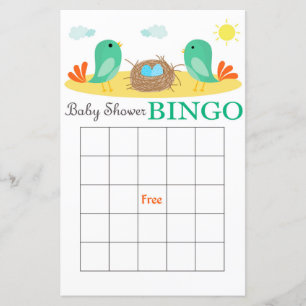 Nest met de bingo van het baby shower van de Ei