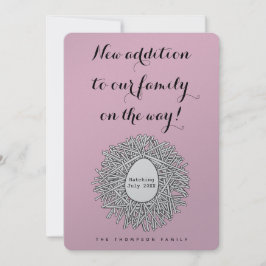 Nest Monogram Baby Girl Zwangerschap Aankondiging