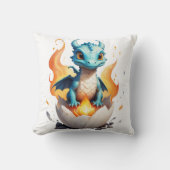 Nest of Fire Hatching Baby Dragon Kussen (Voorkant)