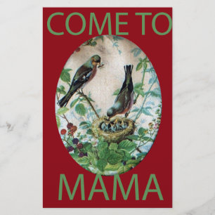 Nest of Joy: Familie's Voedende Jonge Geest Liefde Briefpapier