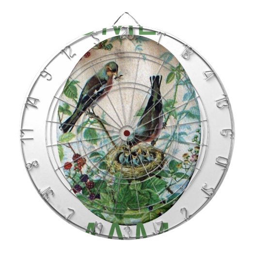 Nest of Joy: Familie's Voedende Jonge Geest Liefde Dartbord (Voorkant)