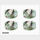 Nest of Joy: Familie's Voedende Jonge Geest Liefde Ovale Sticker (Vel)