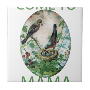 Nest of Joy: Familie's Voedende Jonge Geest Liefde Tegeltje