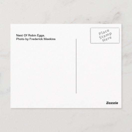 Nest of Robin Eggs Briefkaart (Achterkant)