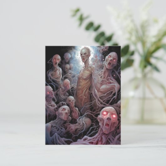 Nest of undode Zombies Horror Art Briefkaart (Staand voorkant)