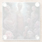 Nest of undode Zombies Horror Art Glazen Onderzetter (Achterkant)