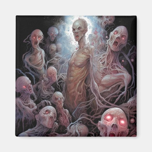 Nest of undode Zombies Horror Art Magneet (Voorkant)