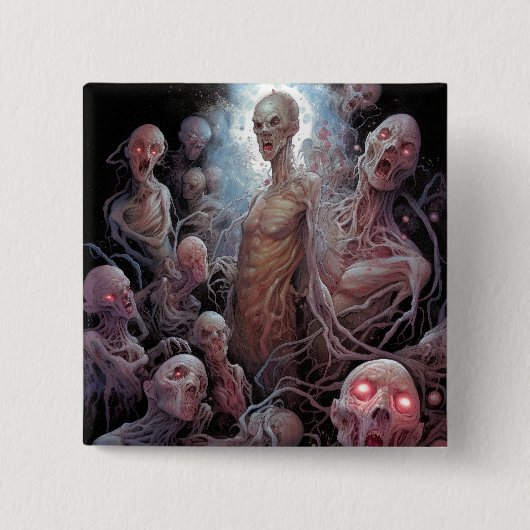 Nest of undode Zombies Horror Art Vierkante Button 5,1 Cm (Voorkant)