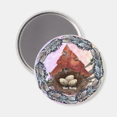 Nest van Kardinalen Magneet (Voorkant / Achterkant)