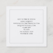 Nest van Twigs Interieur Design Vierkante Visitekaartje (Achterkant)