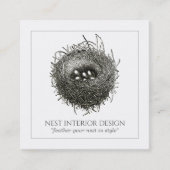 Nest van Twigs Interieur Design Vierkante Visitekaartje (Voorkant)
